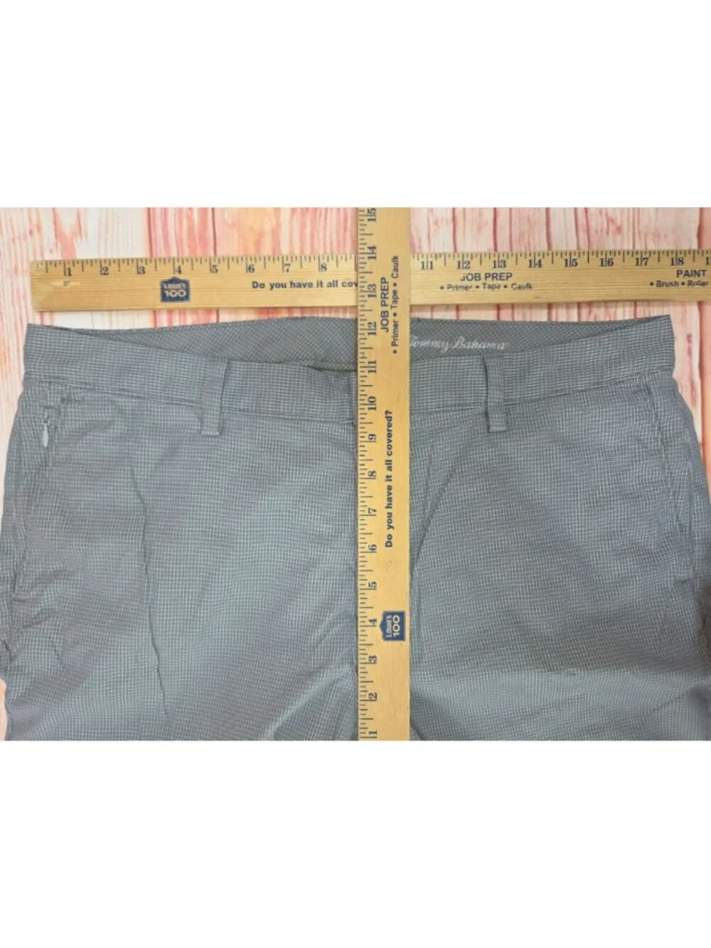 Tommy Bahama Mens Gray Check Performance Pants 36x32